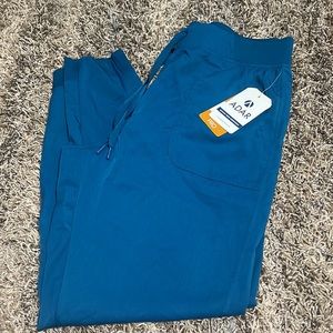 Caribbean Blue jogger scrub pants